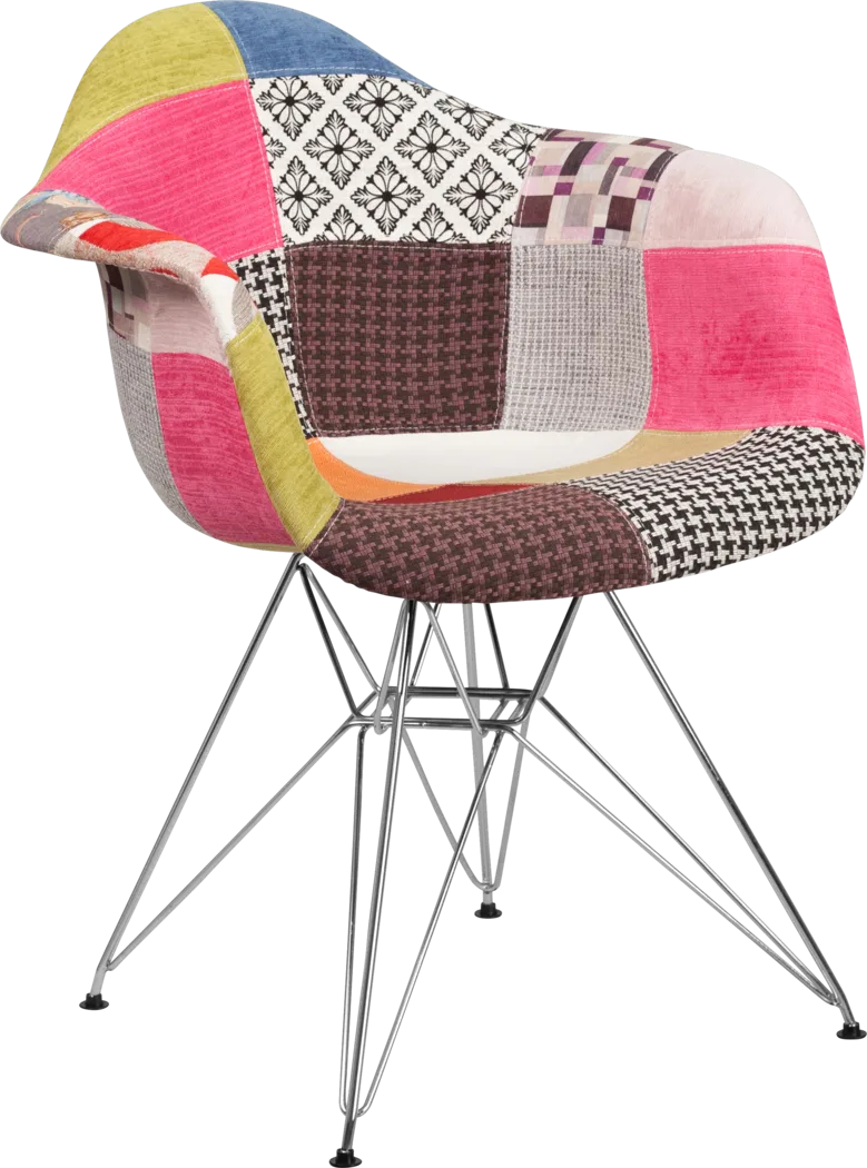 Arlingford Pink Chrome Accent Chair - Thumbnail - Image 1