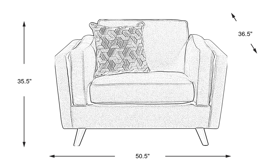 Dimension Image. Please refer to the Dimension Tab on this page for dimension details.