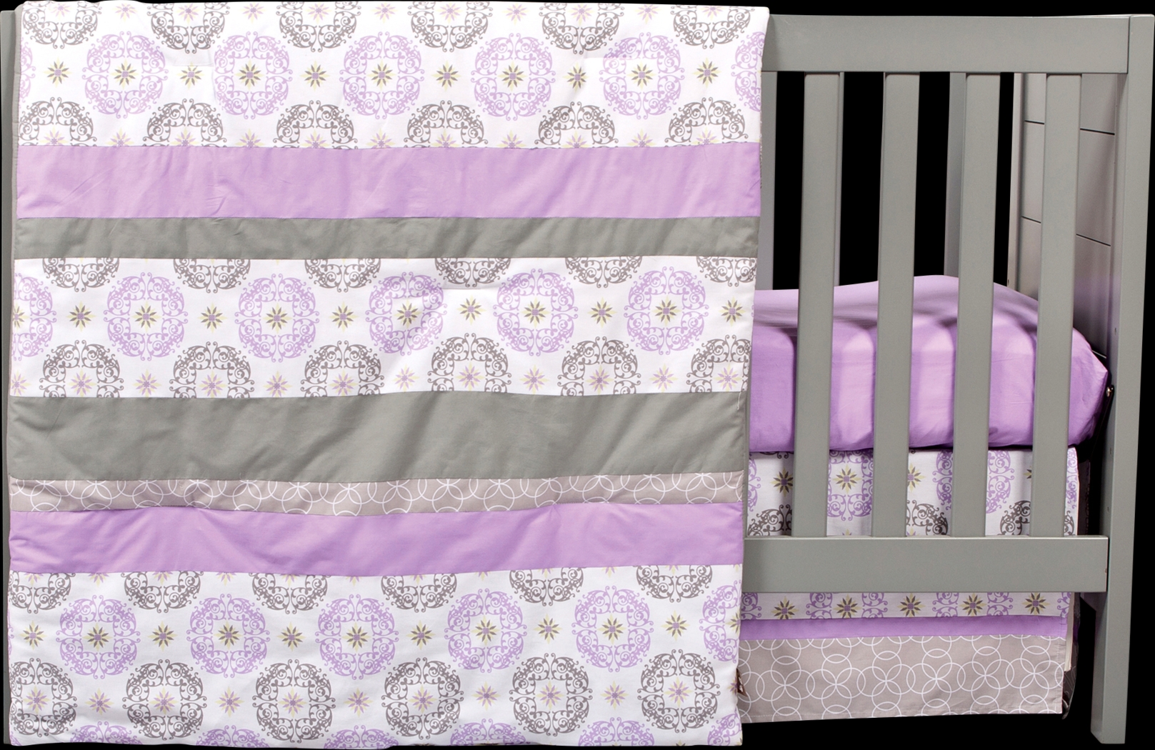 Arlisa Lilac 3 Pc Baby Bedding Set - Thumbnail - Image 2