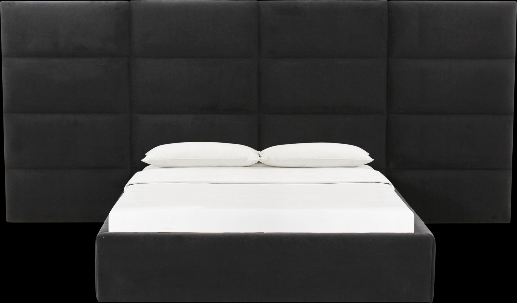 Arliss Black Queen Bed with Wings - Thumbnail - Image 3