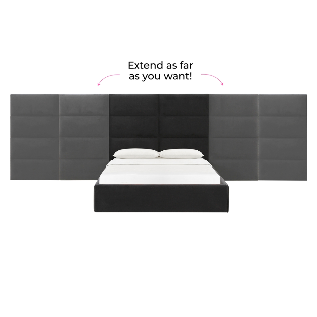 Arliss Black Queen Bed with Wings - Thumbnail - Image 6