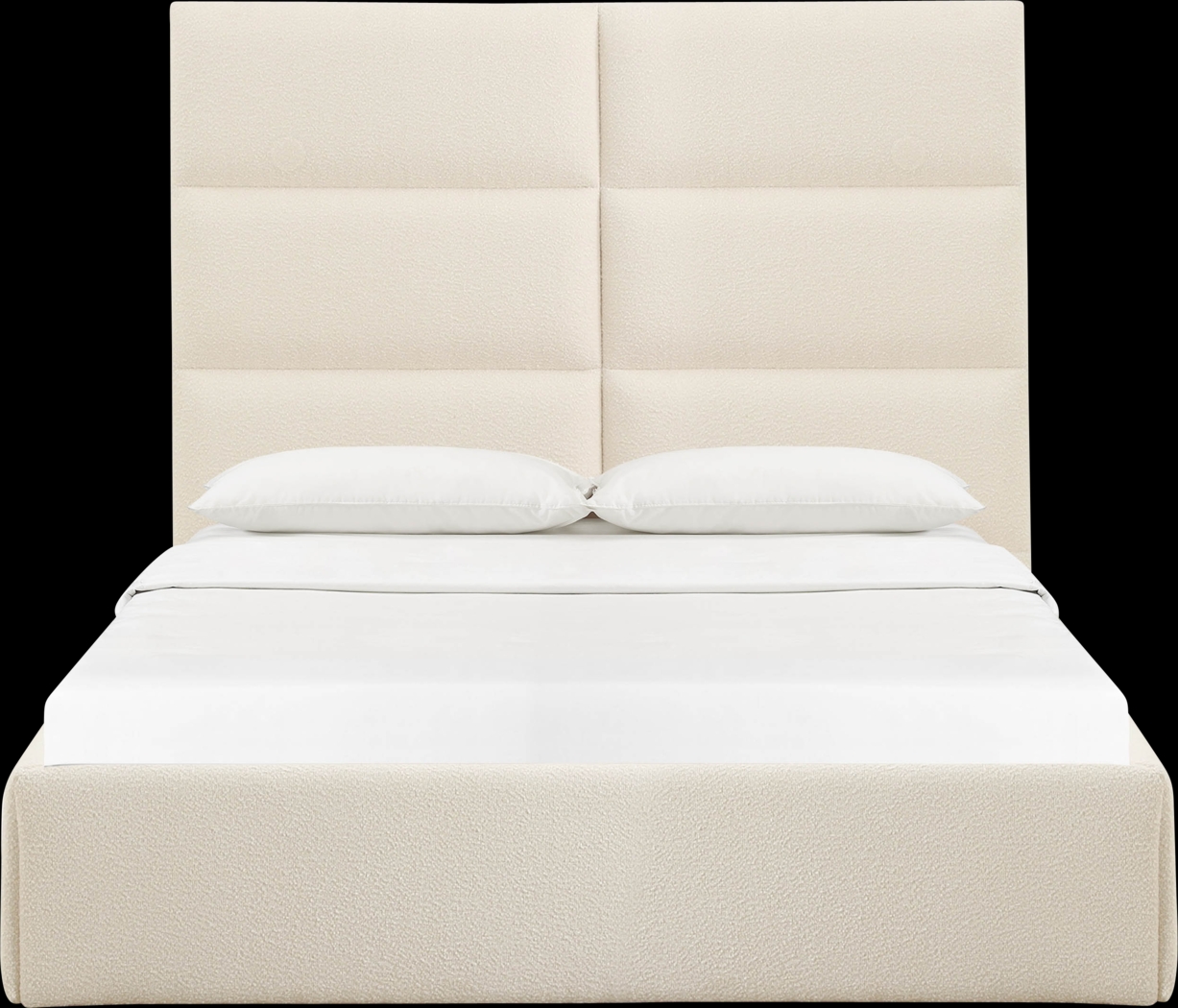 Arliss Cream Boucle Queen Bed - Thumbnail - Image 3