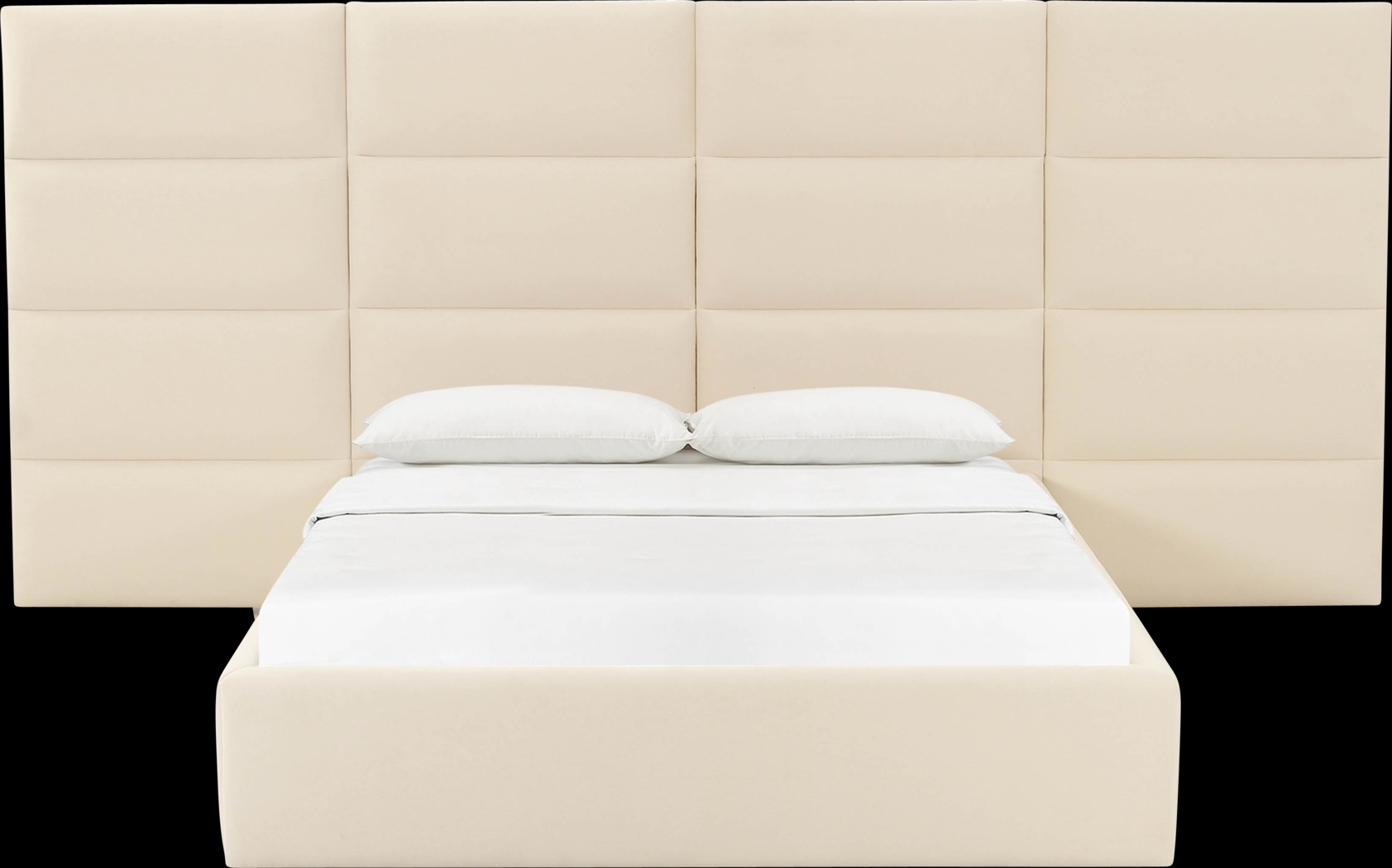 Arliss Cream King Bed with Wings - Thumbnail - Image 3