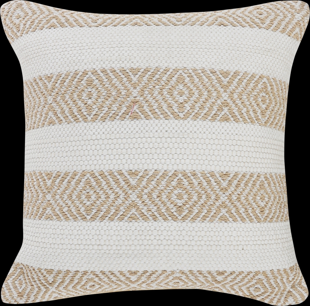 Arlona Beige Throw Pillow - Thumbnail - Image 1