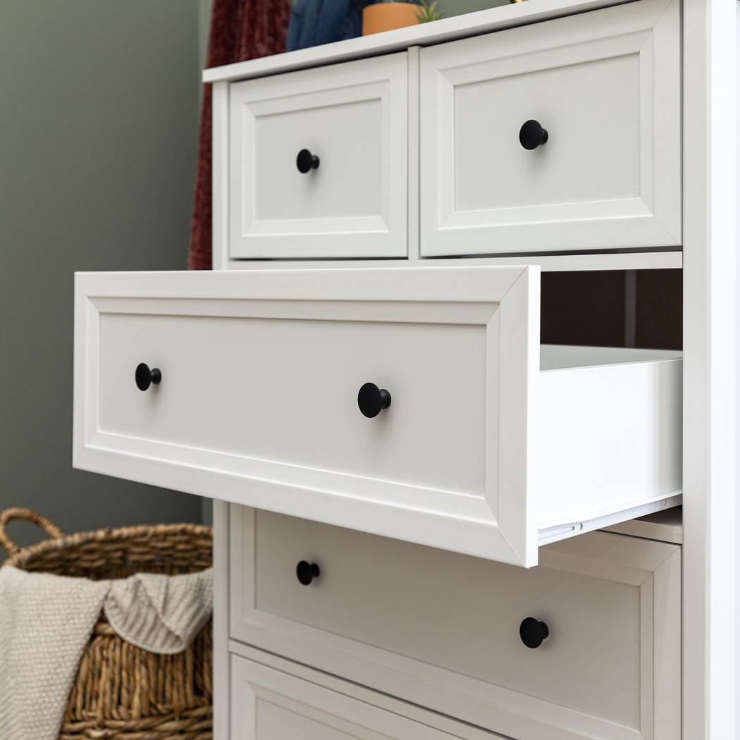 Arlora White 5 Drawer Chest - Thumbnail - Image 2