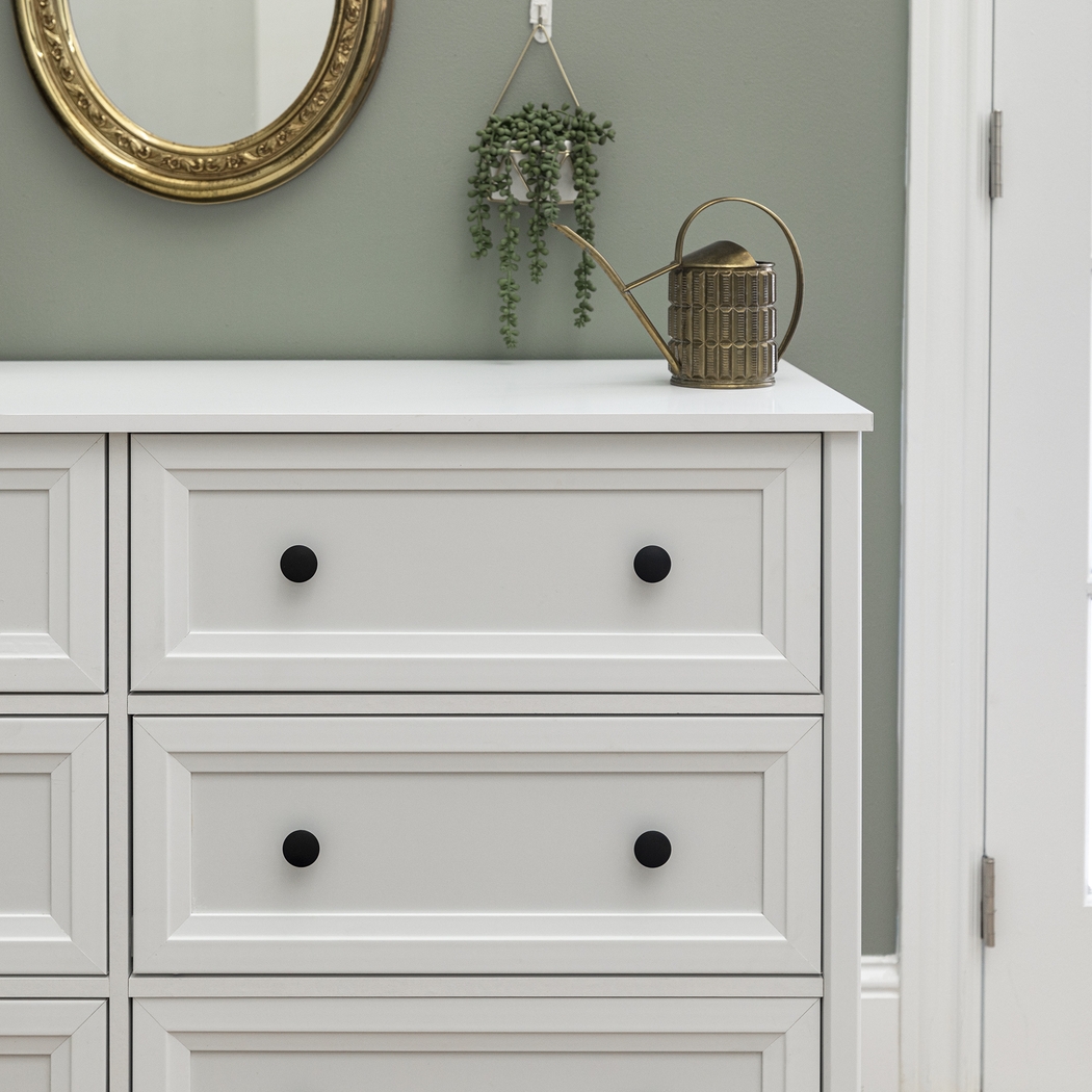 Arlora White 6 Drawer Dresser - Thumbnail - Image 3