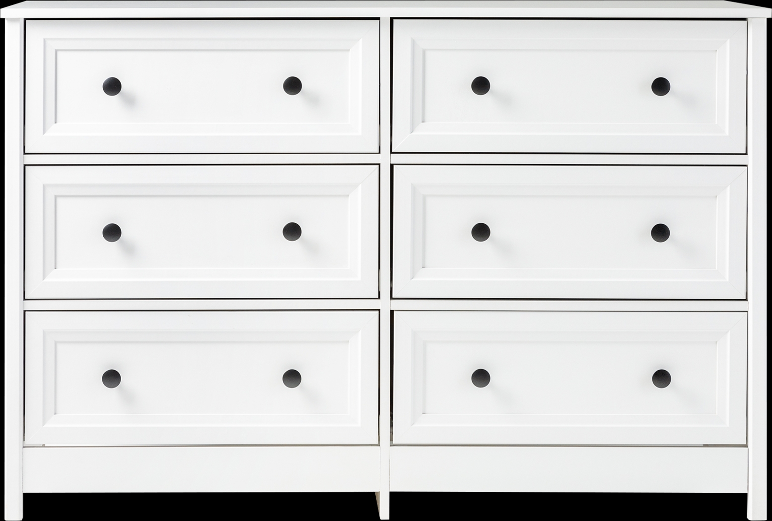 Arlora White 6 Drawer Dresser - Thumbnail - Image 1