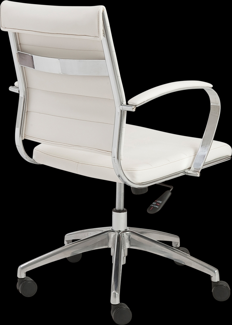 Armentor White Office Chair - Thumbnail - Image 4