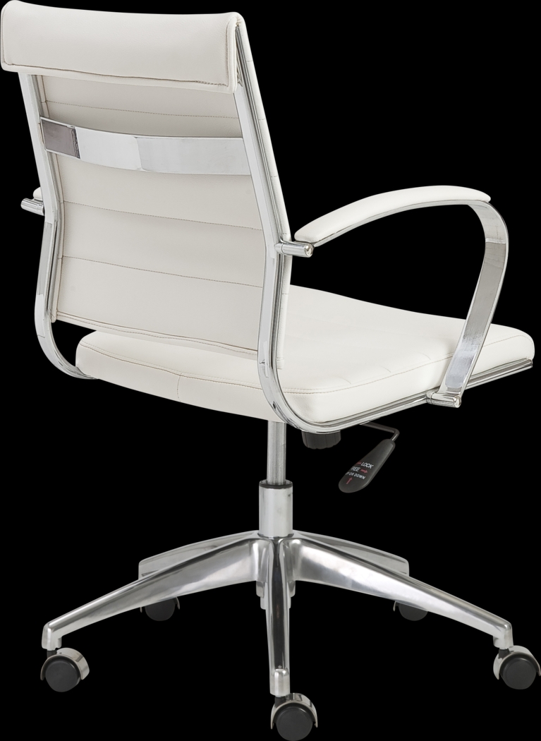 Armentor White Office Chair - Thumbnail - Image 5