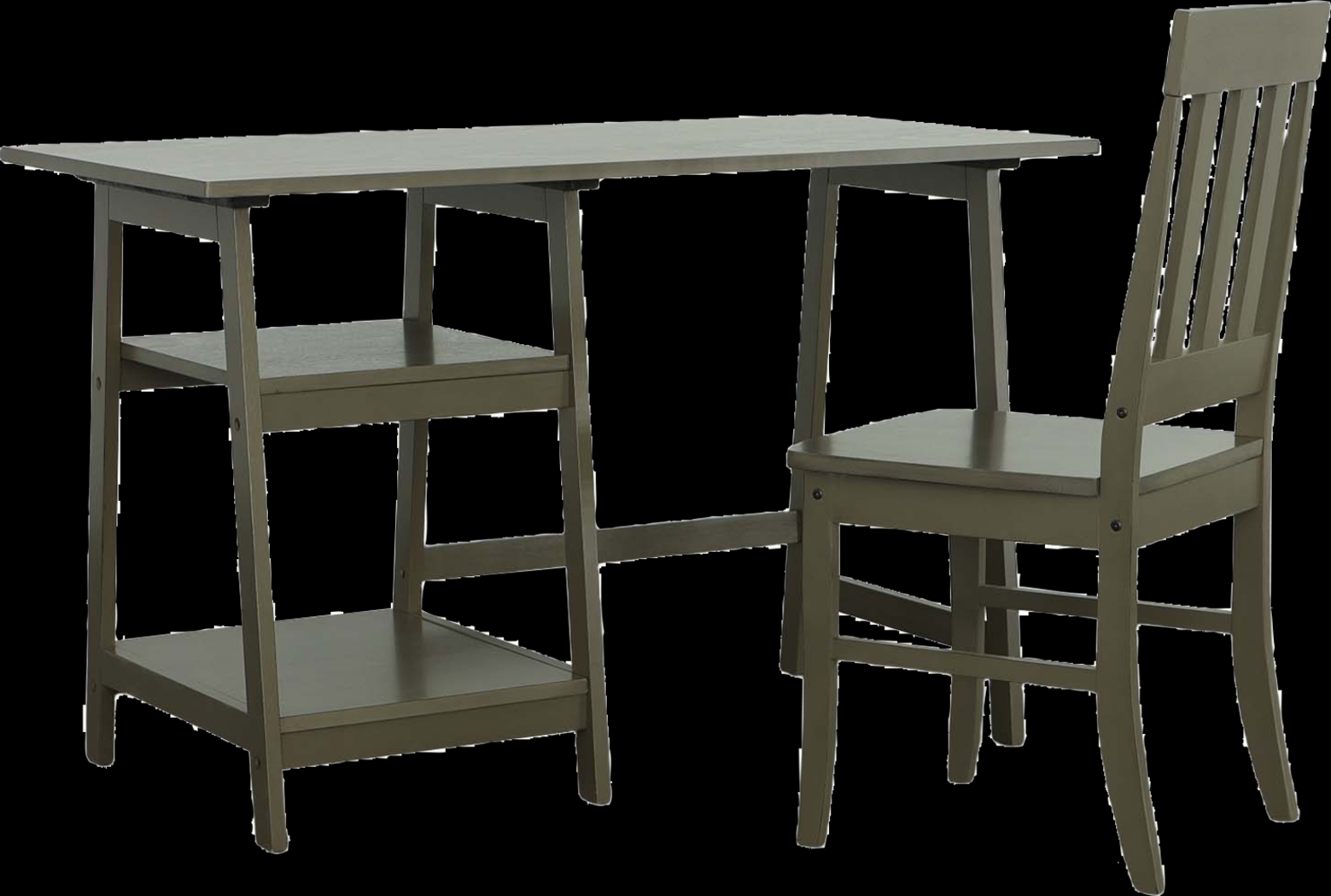 Armentrout Gray Desk with Chair - Thumbnail - Image 1