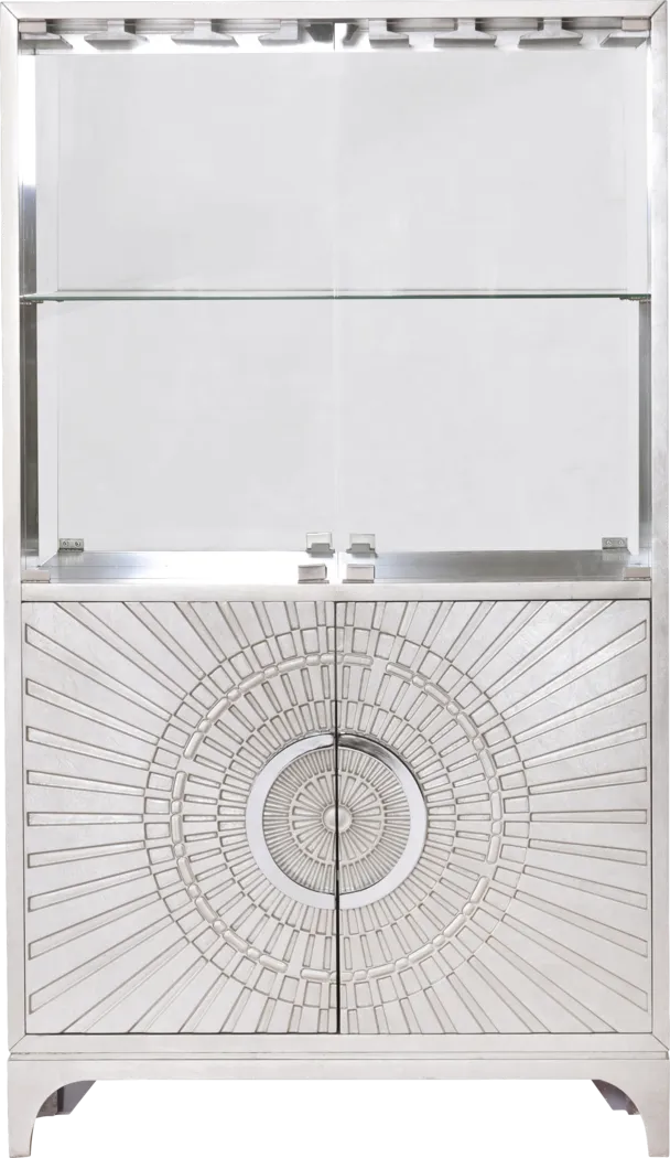 Arminta Silver Bar Cabinet - Thumbnail - Image 2
