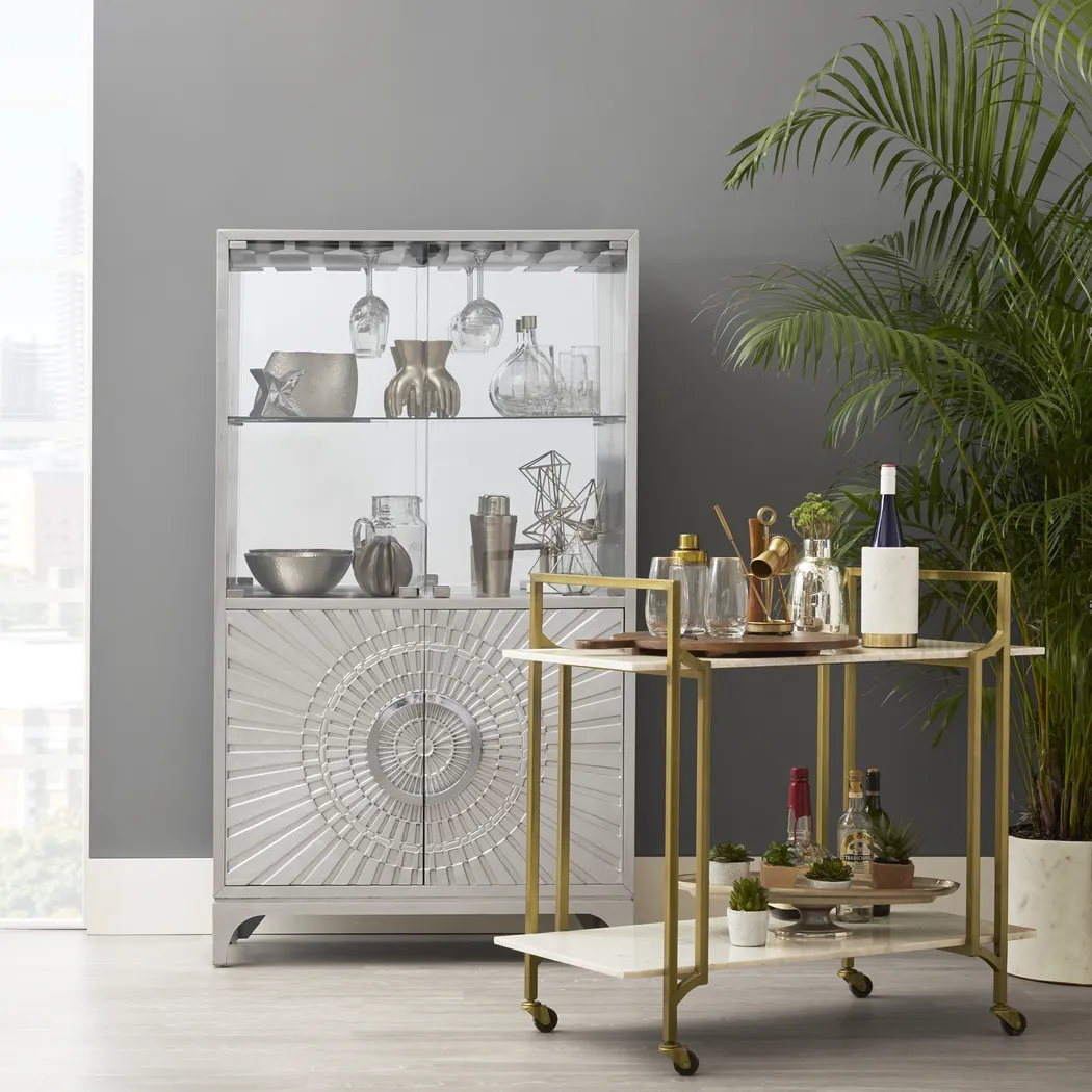 Arminta Silver Bar Cabinet - Thumbnail - Image 9