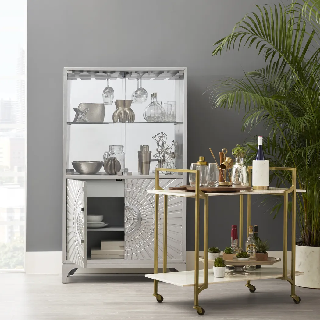 Arminta Silver Bar Cabinet - Thumbnail - Image 10