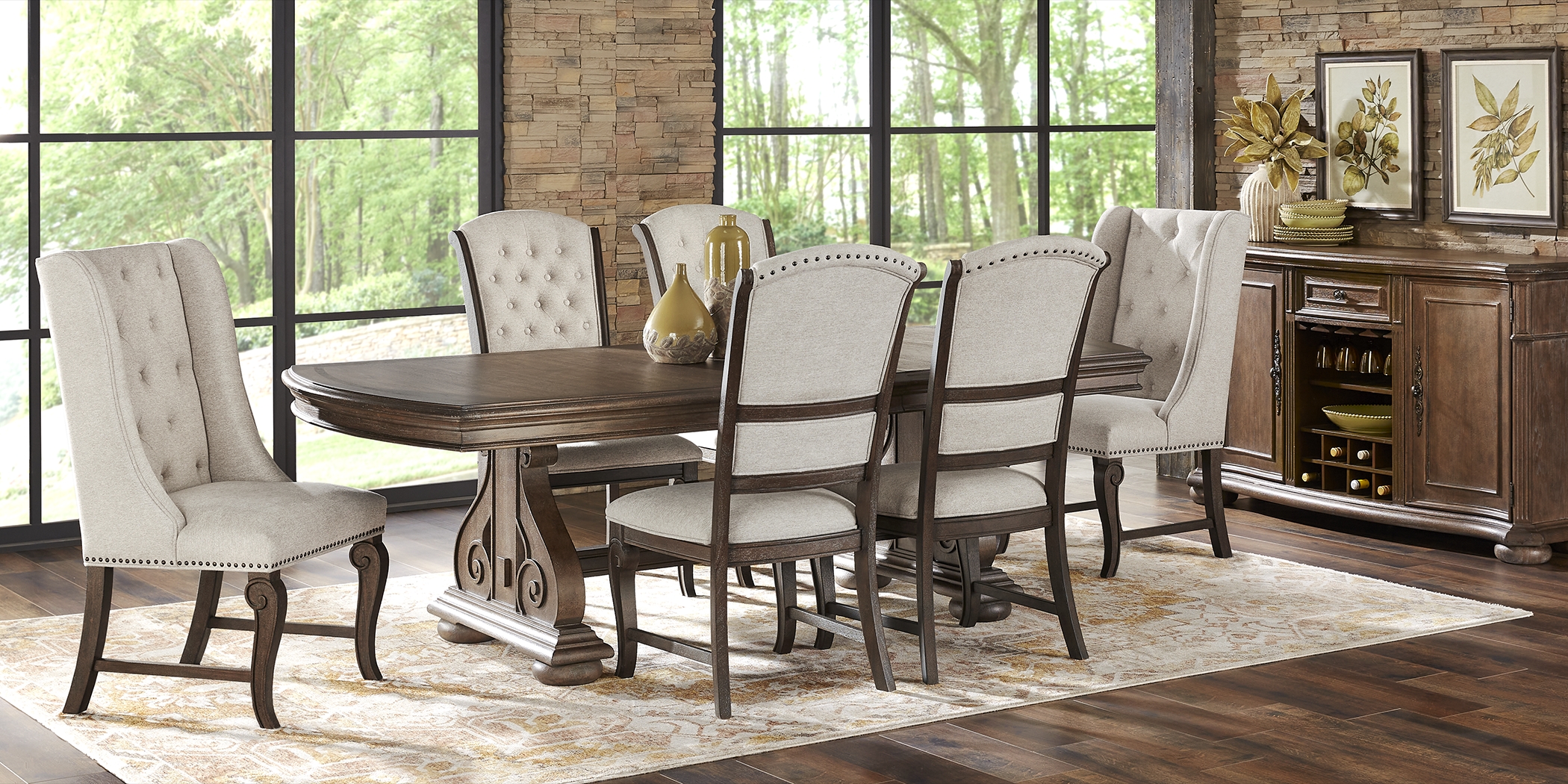 Armitage Cream Side Chair with Brown Legs - Thumbnail - Image 4