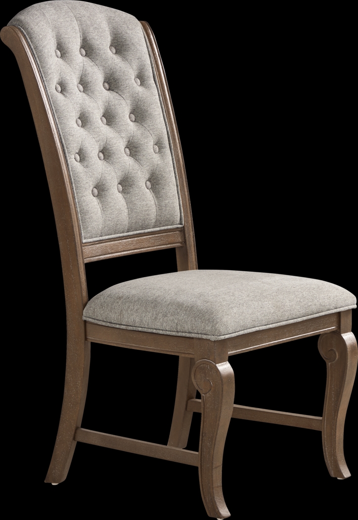 Armitage Cream Side Chair with Brown Legs - Thumbnail - Image 1
