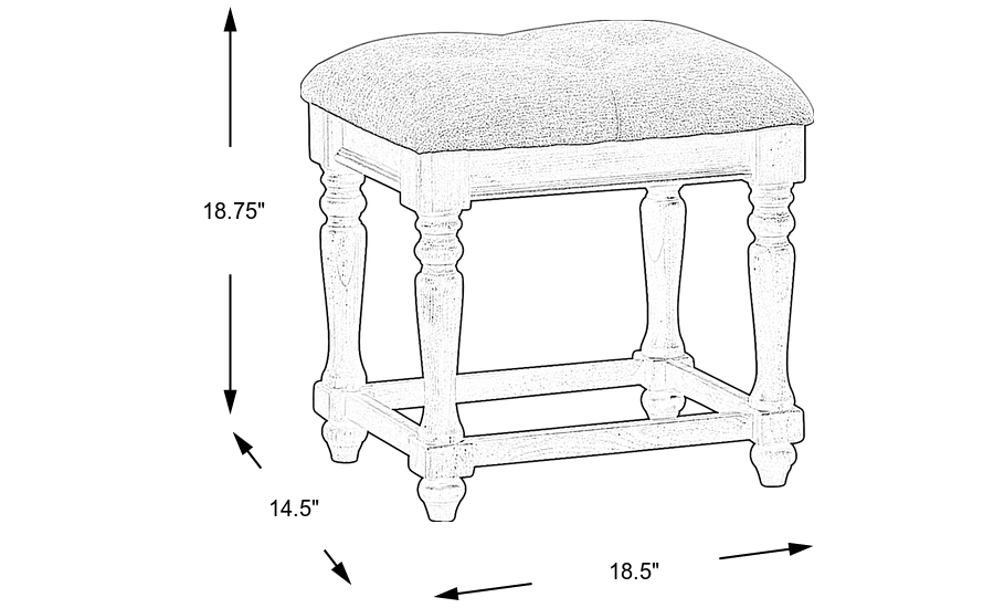Dimension Image. Please refer to the Dimension Tab on this page for dimension details.