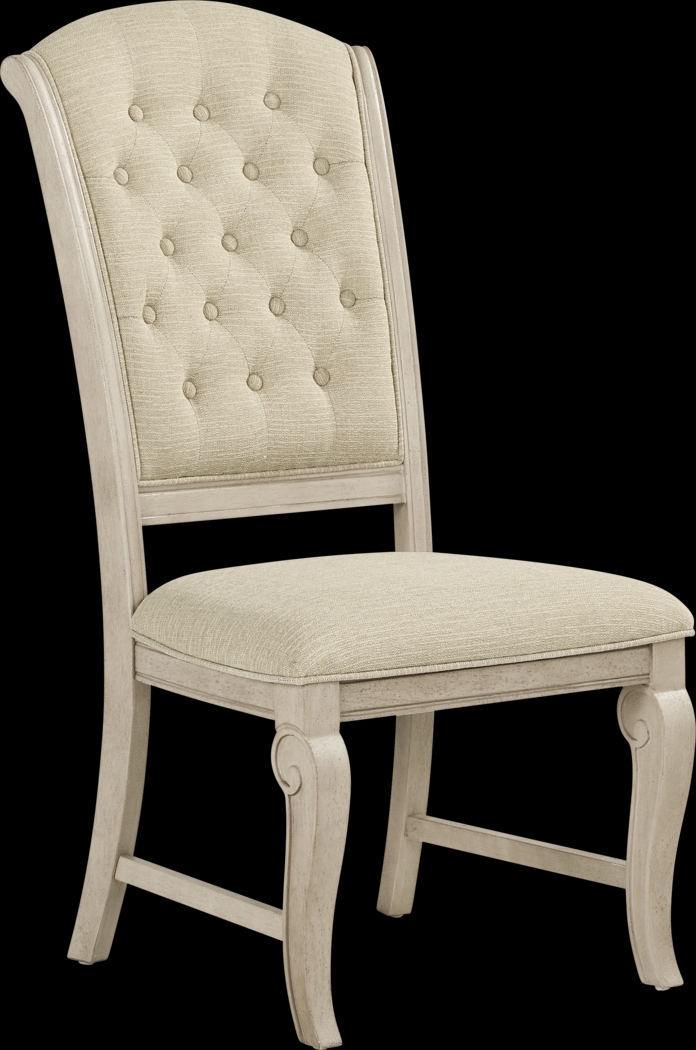 Armitage Cream Side Chair with White Legs - Thumbnail - Image 1