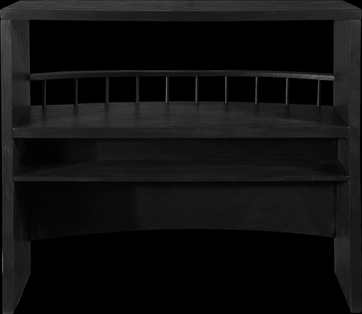 Armon Black Bar With Wine Rack - Thumbnail - Image 5