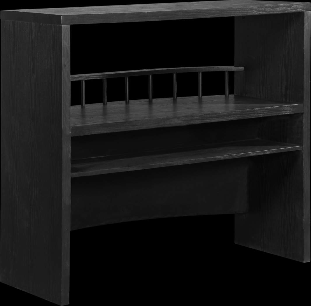 Armon Black Bar With Wine Rack - Thumbnail - Image 1