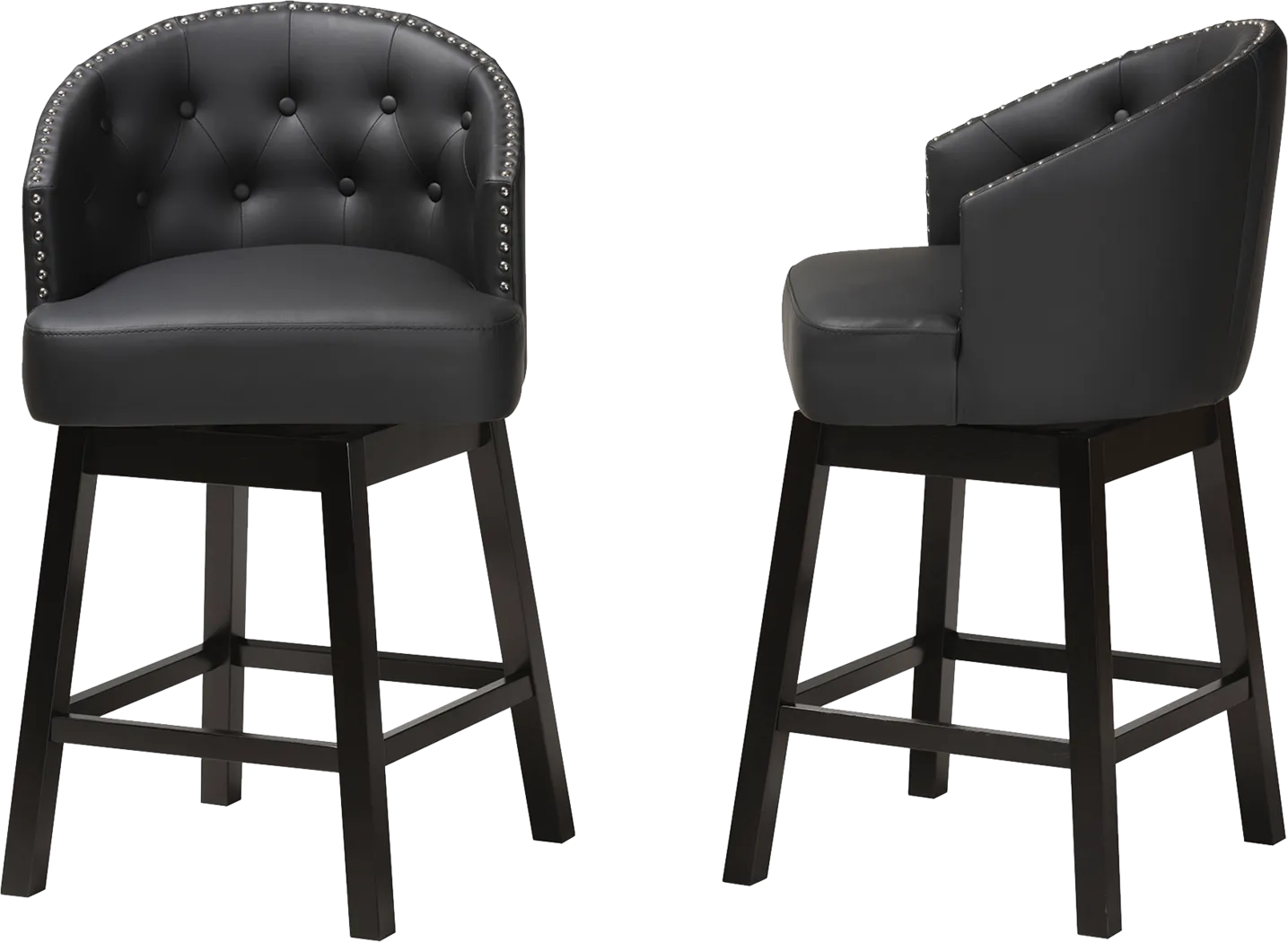 Armourdale Black Swivel Counter Stool, Set of 2 - Thumbnail - Image 5
