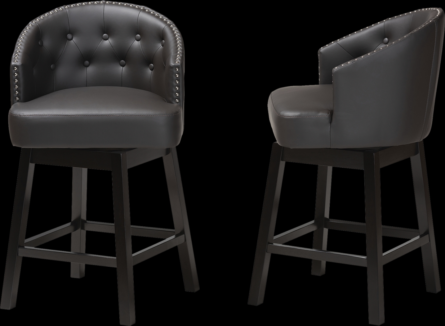 Armourdale Dark Brown Swivel Counter Stool, Set of 2 - Thumbnail - Image 5