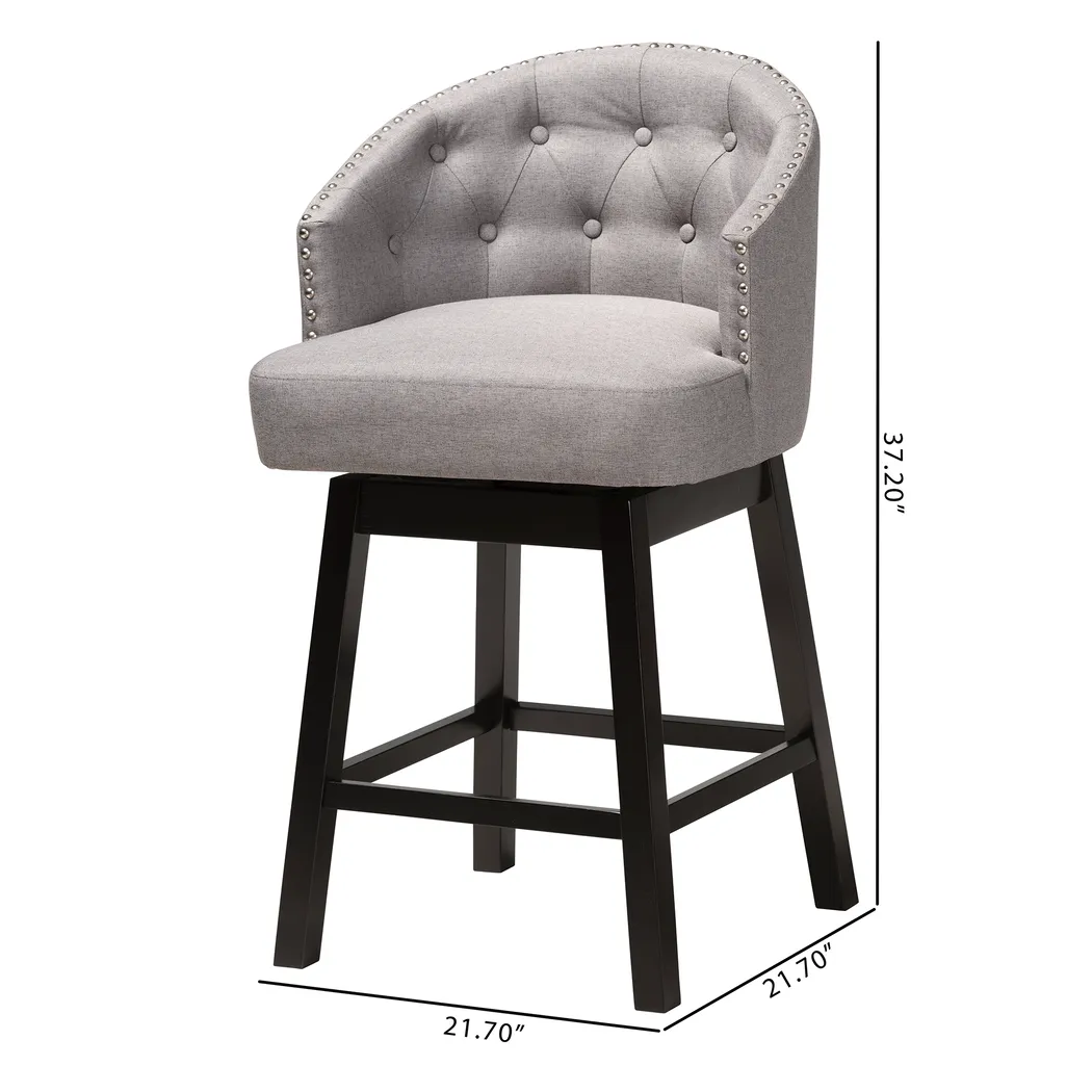 Armourdale Gray Swivel Counter Stool, Set of 2 - Thumbnail - Image 9