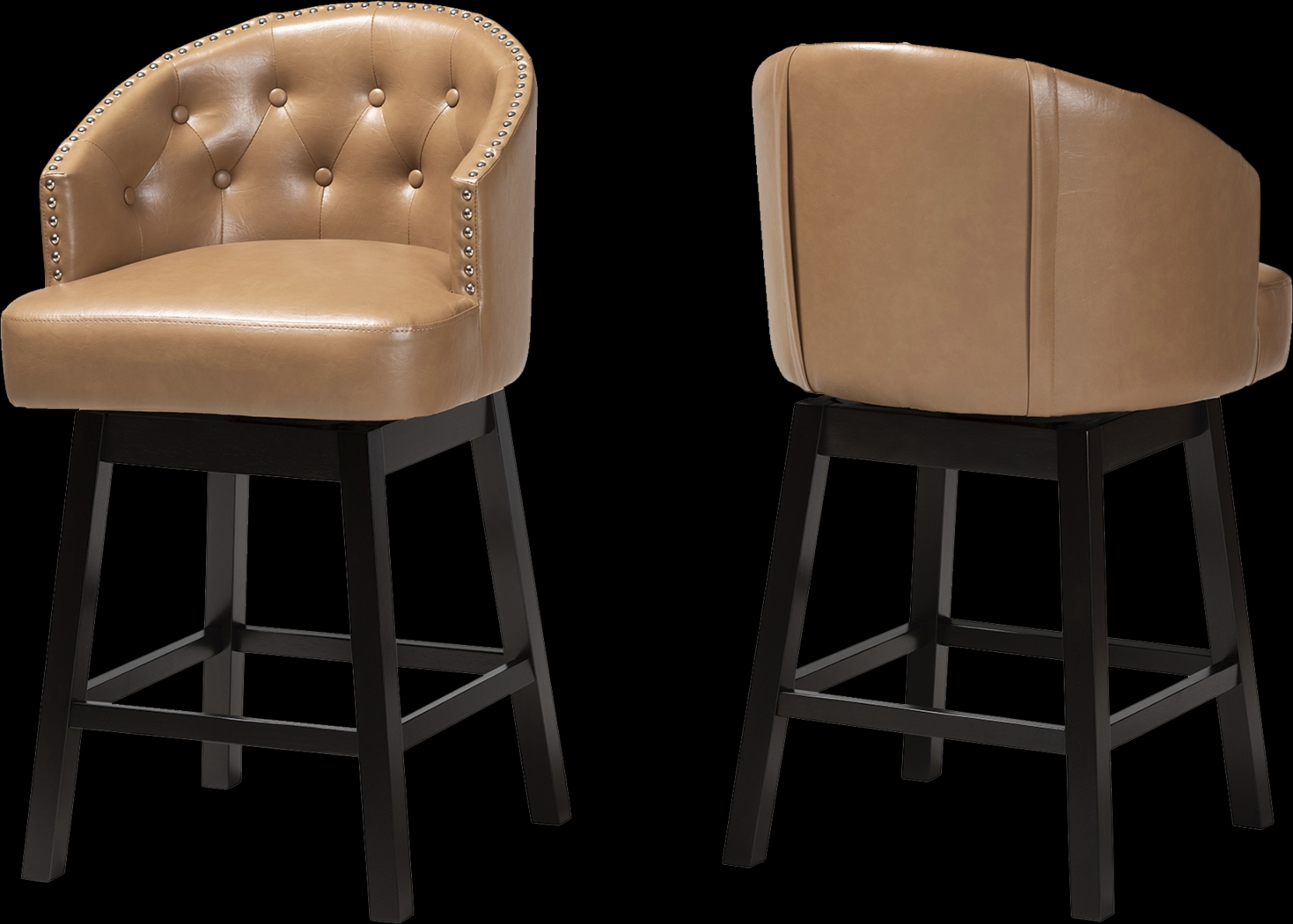 Armourdale Tan Swivel Counter Stool, Set of 2 - Thumbnail - Image 1