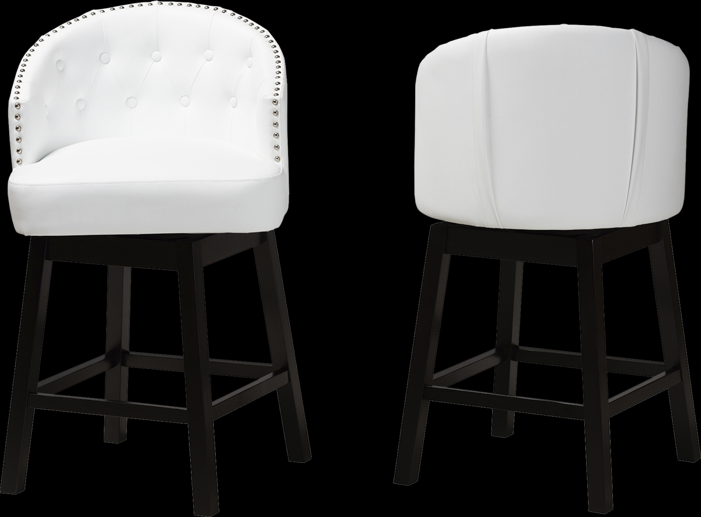 Armourdale White Swivel Counter Stool, Set of 2 - Thumbnail - Image 4