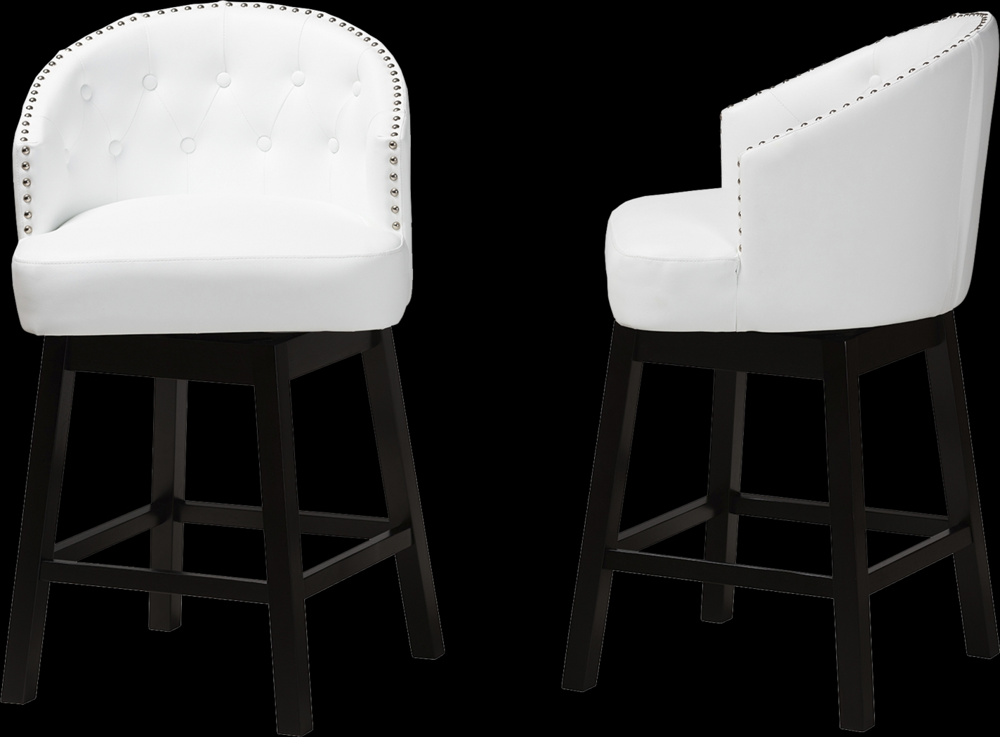Armourdale White Swivel Counter Stool, Set of 2 - Thumbnail - Image 5