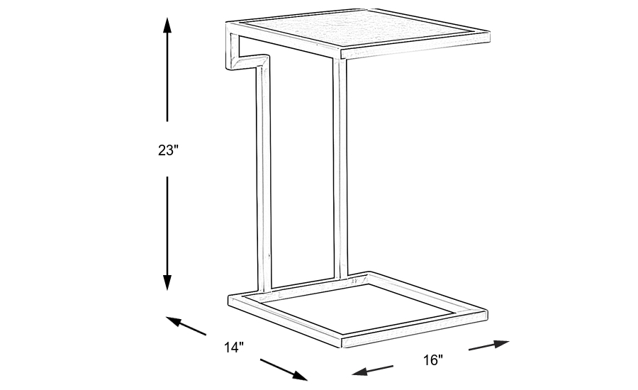 Dimension Image. Please refer to the Dimension Tab on this page for dimension details.