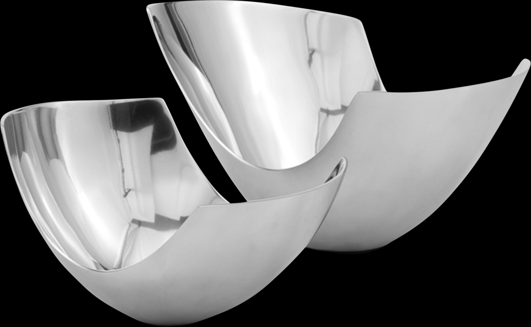 Arno Station II Silver Bowl, Set of 2 - Thumbnail - Image 1