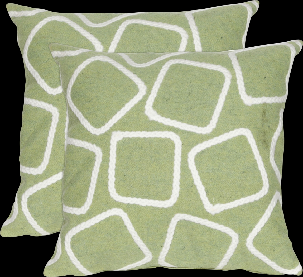 Arnway Green Indoor/Outdoor Accent Pillow, Set of Two - Thumbnail - Image 1
