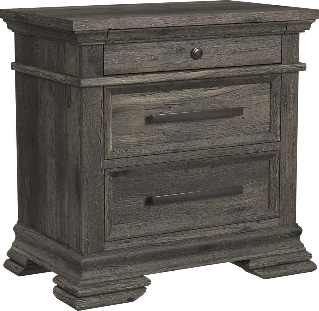 Aroyan Gray Nightstand - Thumbnail - Image 1