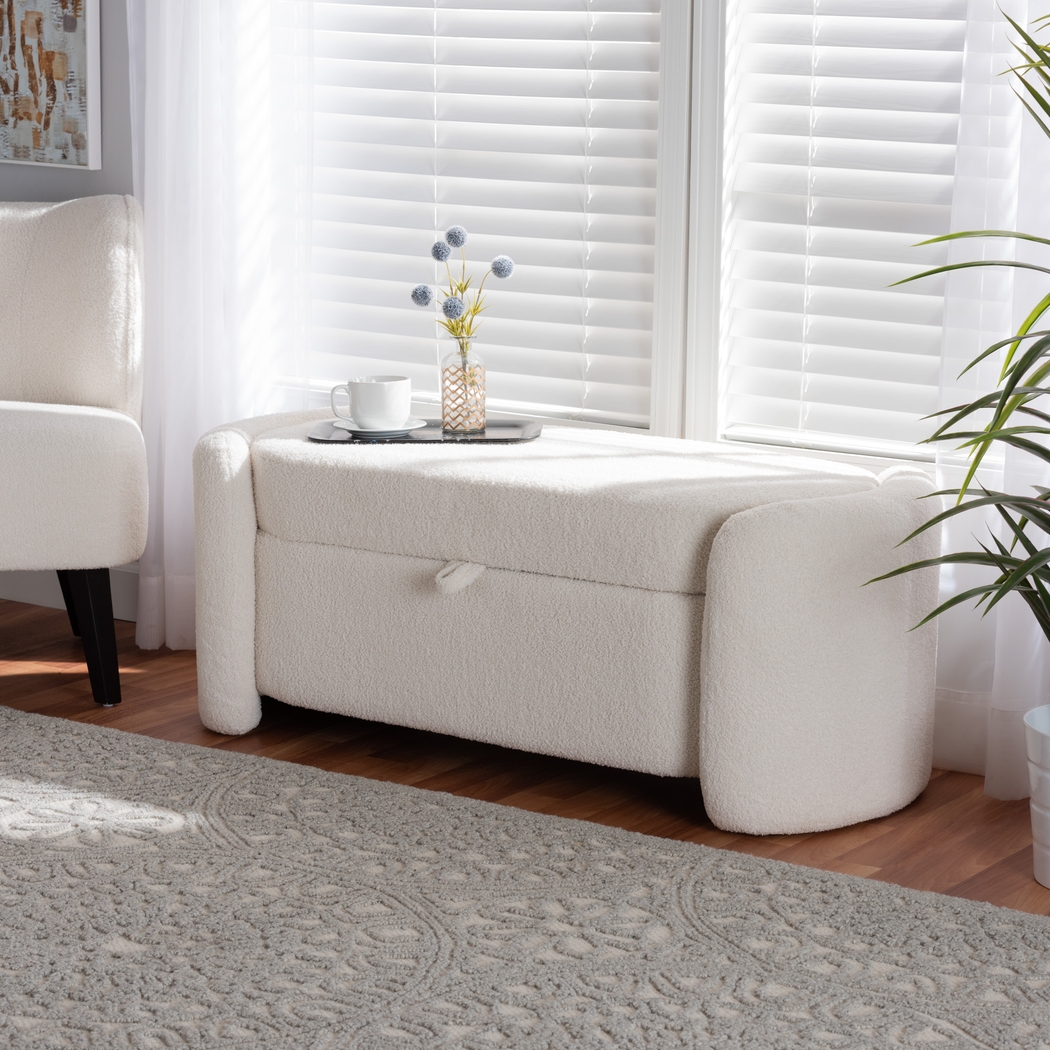 Arpieka Ivory Storage Bench - Thumbnail - Image 2