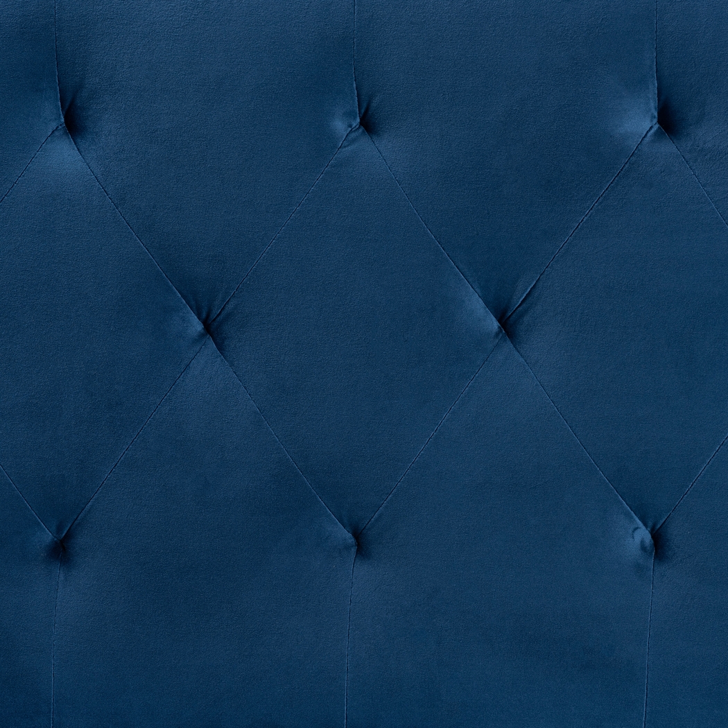 Arpino Navy Blue Full Upholstered Headboard - Thumbnail - Image 4