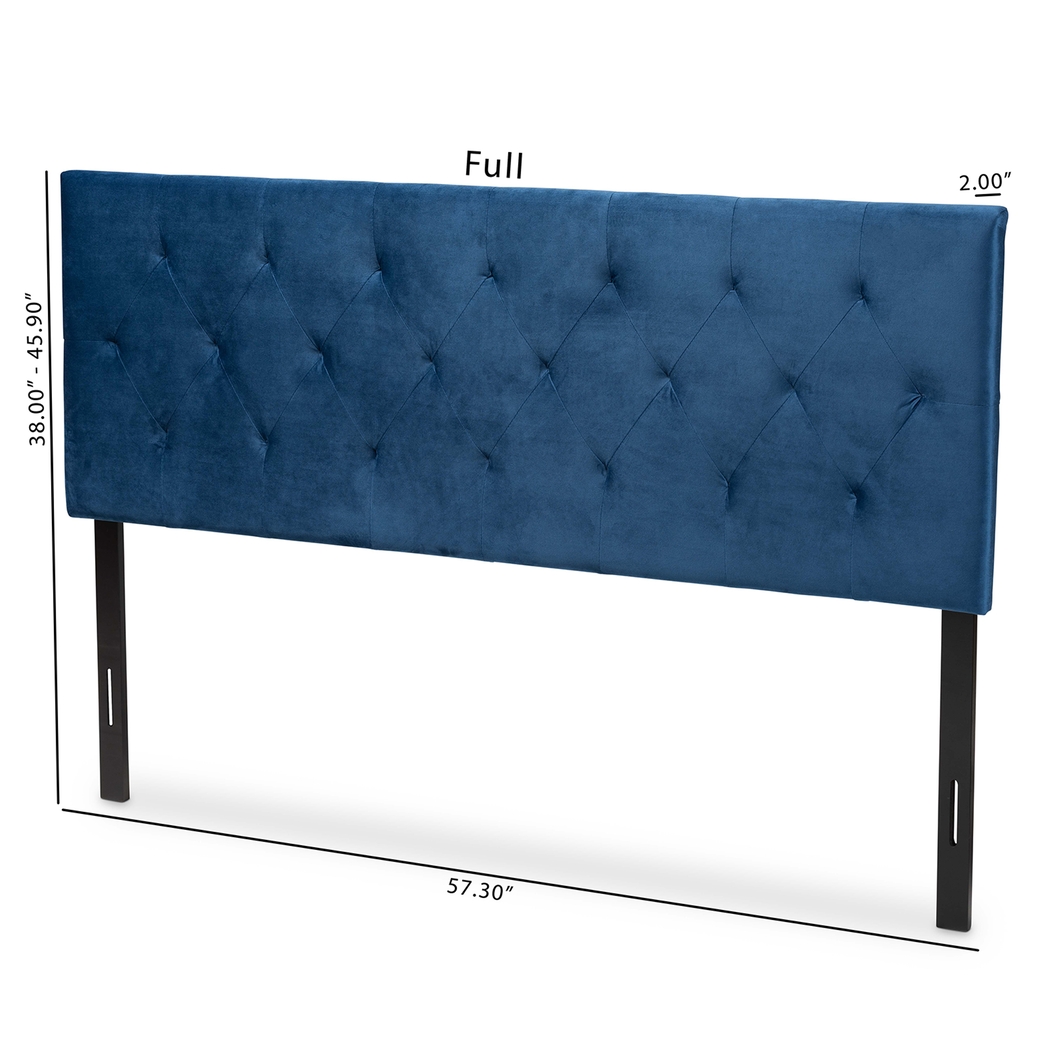 Arpino Navy Blue Full Upholstered Headboard - Thumbnail - Image 5