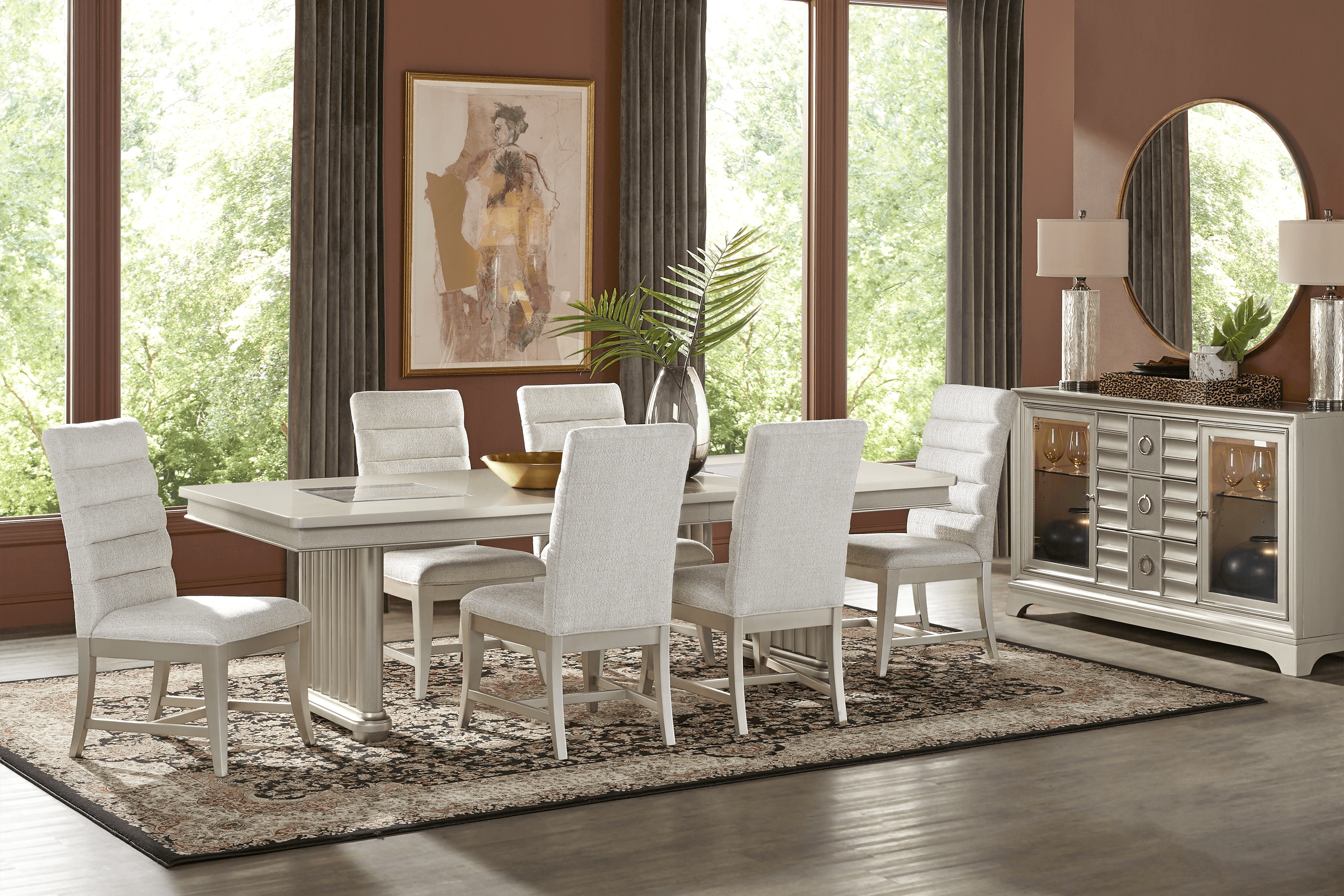 Arraiano Silver Trestle Dining Table - Thumbnail - Image 2