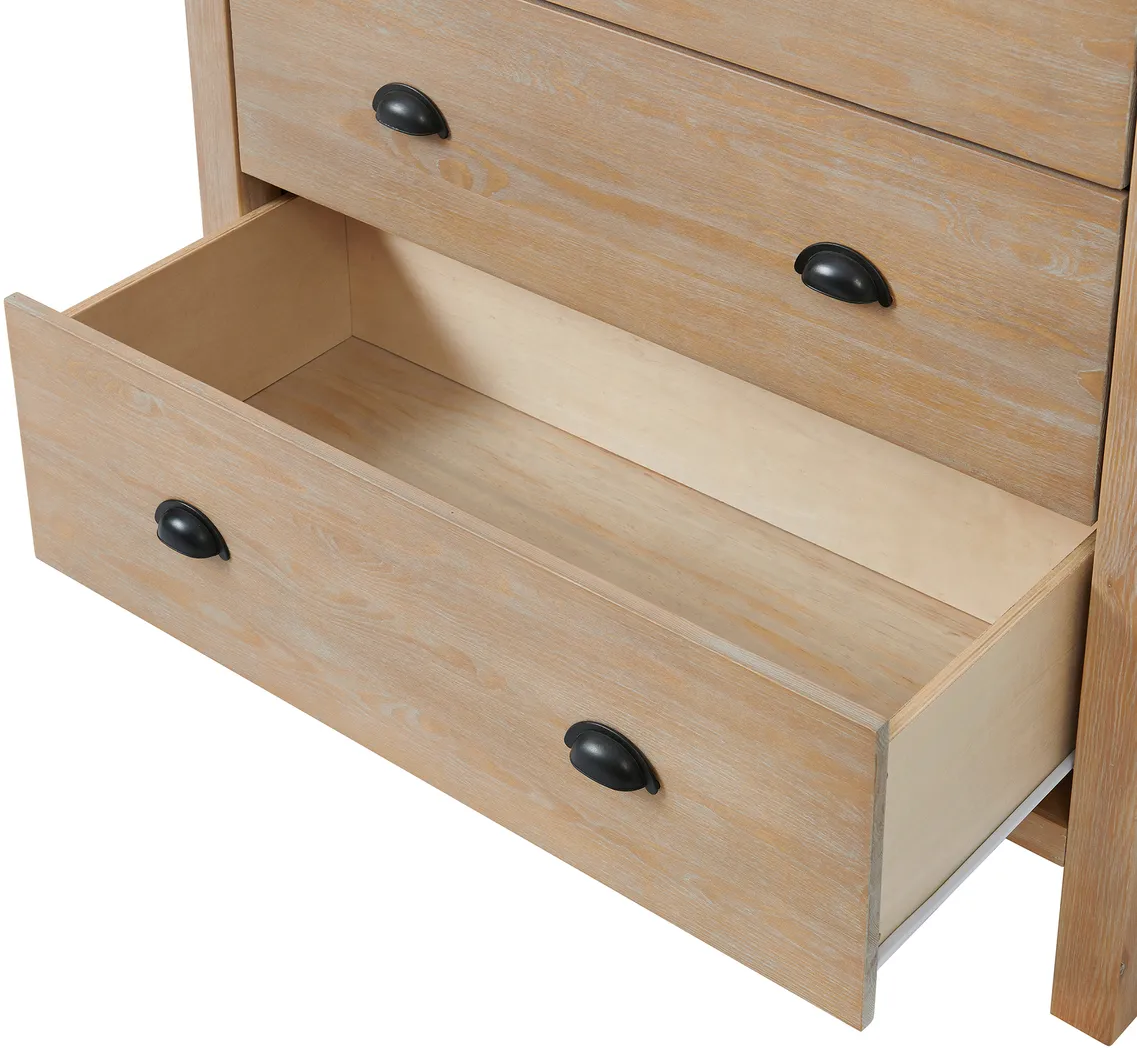 Arrieta Brown 5 Drawer Chest - Thumbnail - Image 5