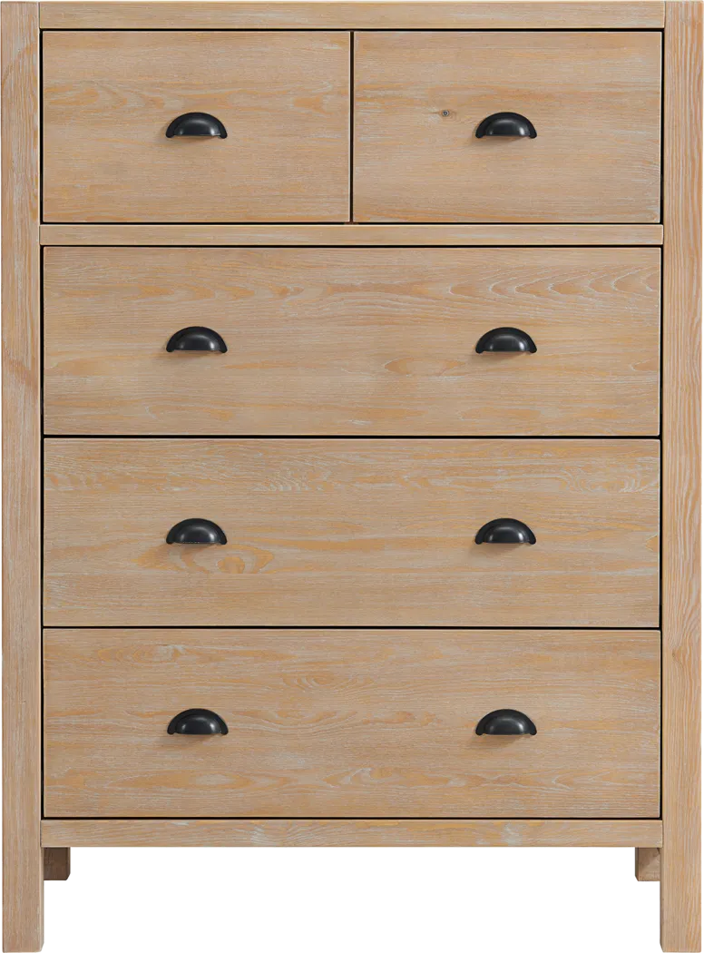 Arrieta Brown 5 Drawer Chest - Thumbnail - Image 1