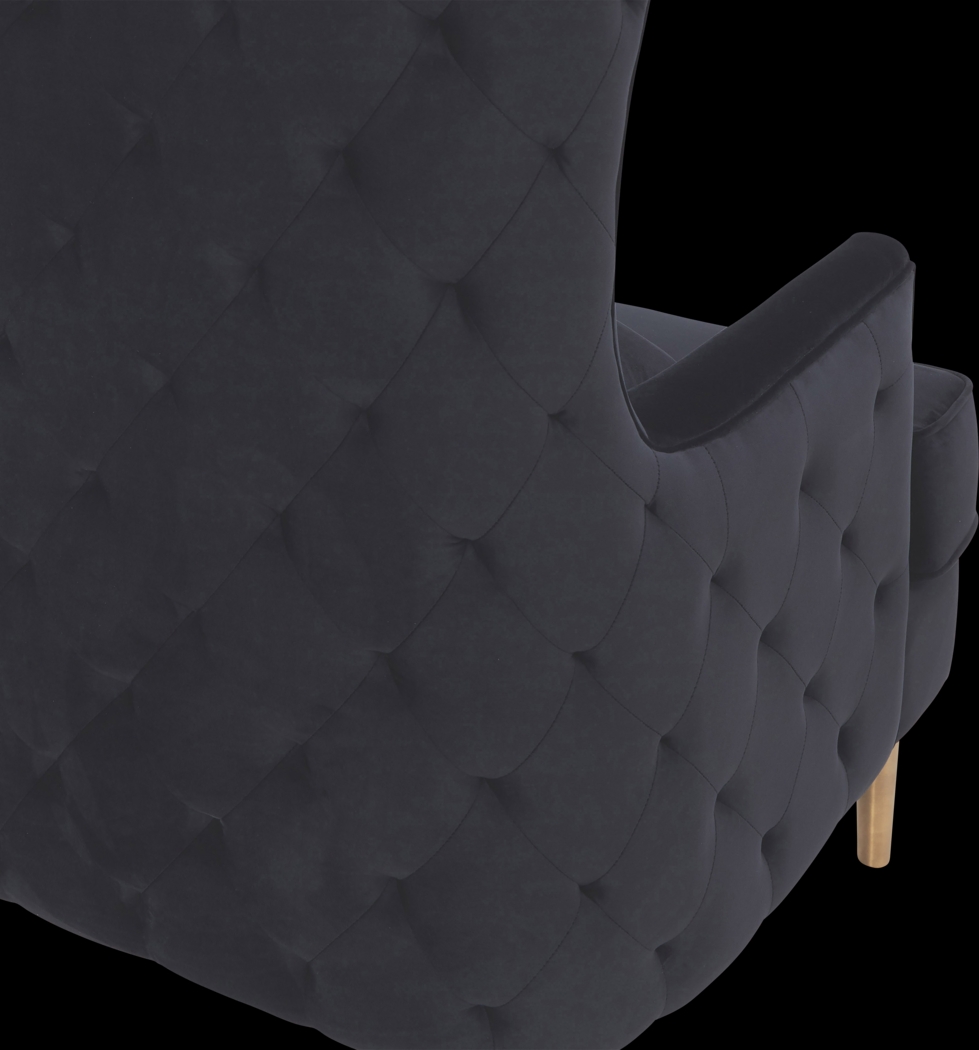 Arrowship Black Accent Chair - Thumbnail - Image 6