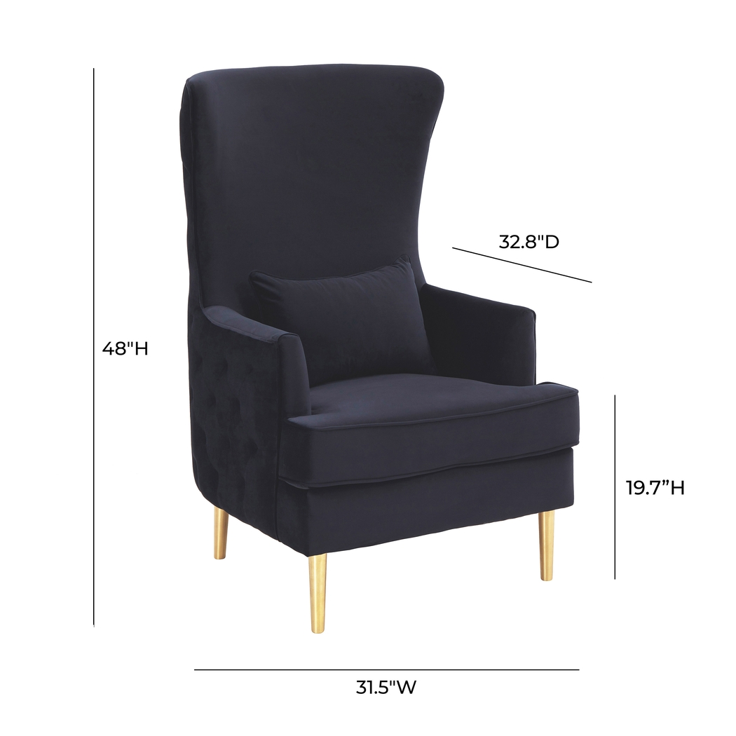 Arrowship Black Accent Chair - Thumbnail - Image 7