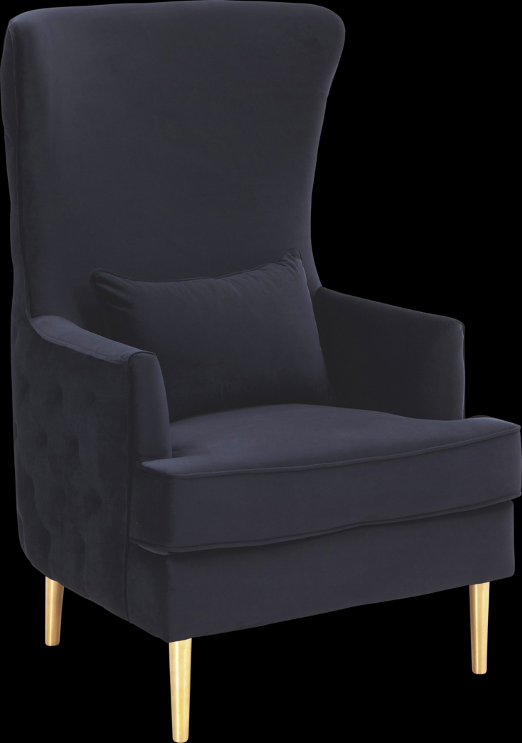 Arrowship Black Accent Chair - Thumbnail - Image 1