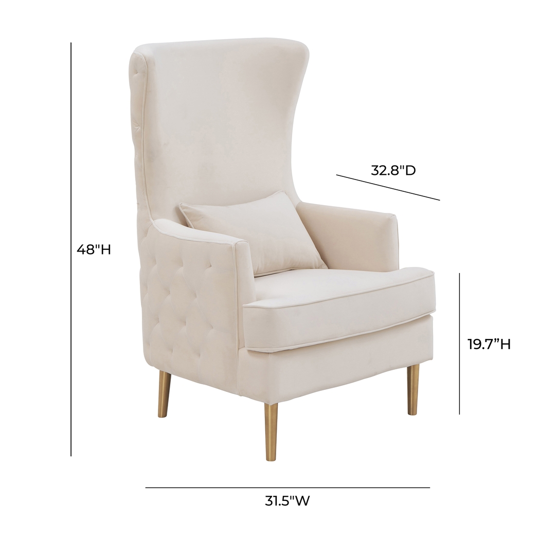 Arrowship Cream Accent Chair - Thumbnail - Image 7