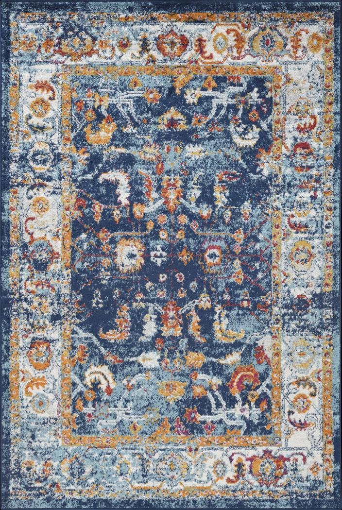 Arrus Navy 8'9 x 11'9 Rug - Thumbnail - Image 1