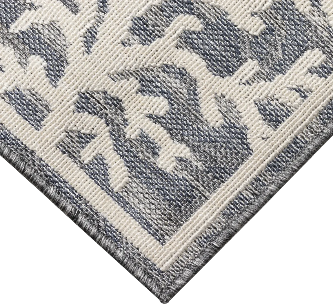Arshall Blue 5'3 x 7'3 Indoor/Outdoor Rug - Thumbnail - Image 7