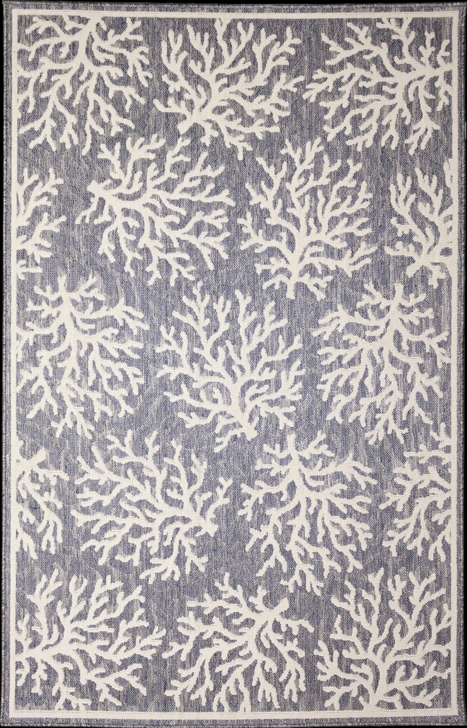 Arshall Blue 6'6 x 9'4 Indoor/Outdoor Rug - Thumbnail - Image 1
