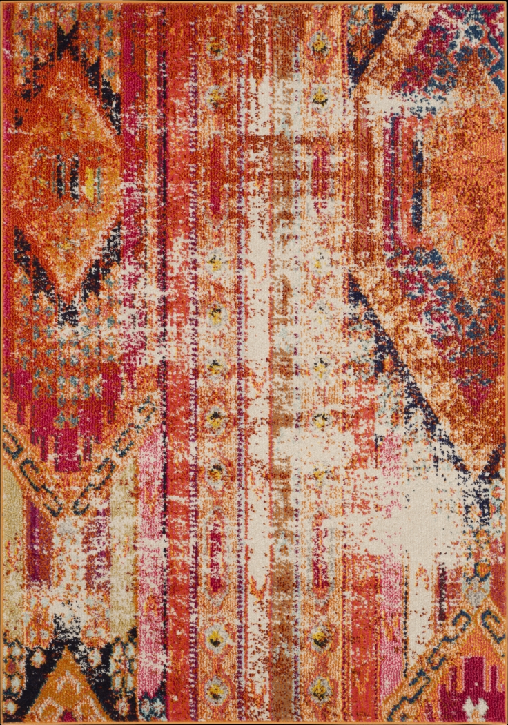 Artesia Orange 5'1 x 7'7 Rug - Thumbnail - Image 1