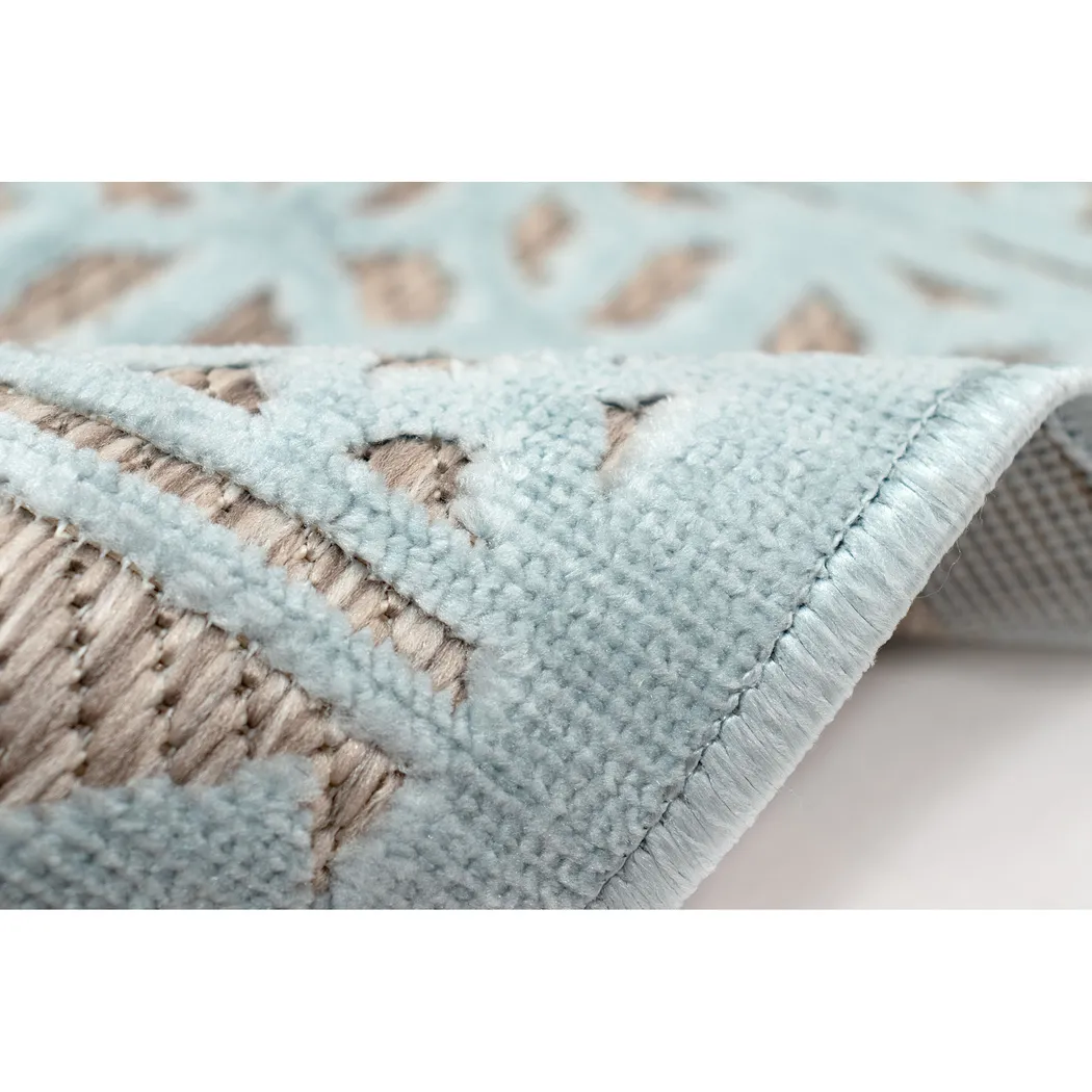 Arthea Blue 4'10 x 7'6 Indoor/Outdoor Rug - Thumbnail - Image 3