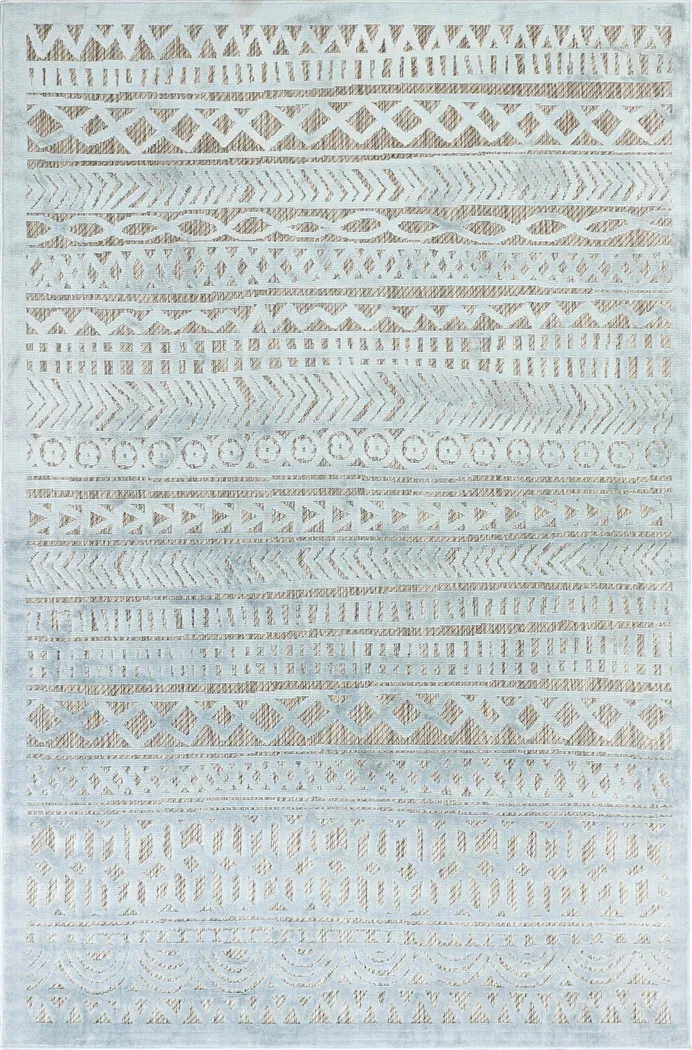 Arthea Blue 4'10 x 7'6 Indoor/Outdoor Rug - Thumbnail - Image 1