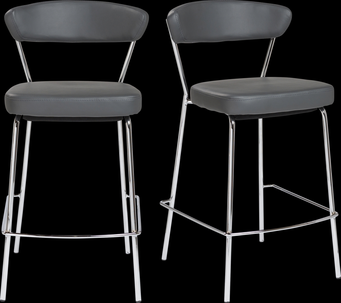 Artigale Gray Counter Stool, Set of 2 - Thumbnail - Image 1